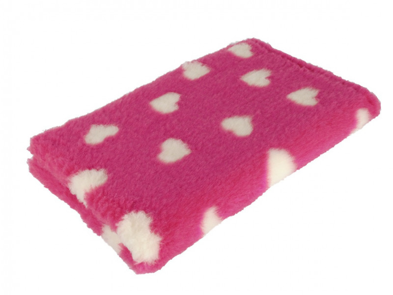 Vetbed kleine Herze pink/weiß