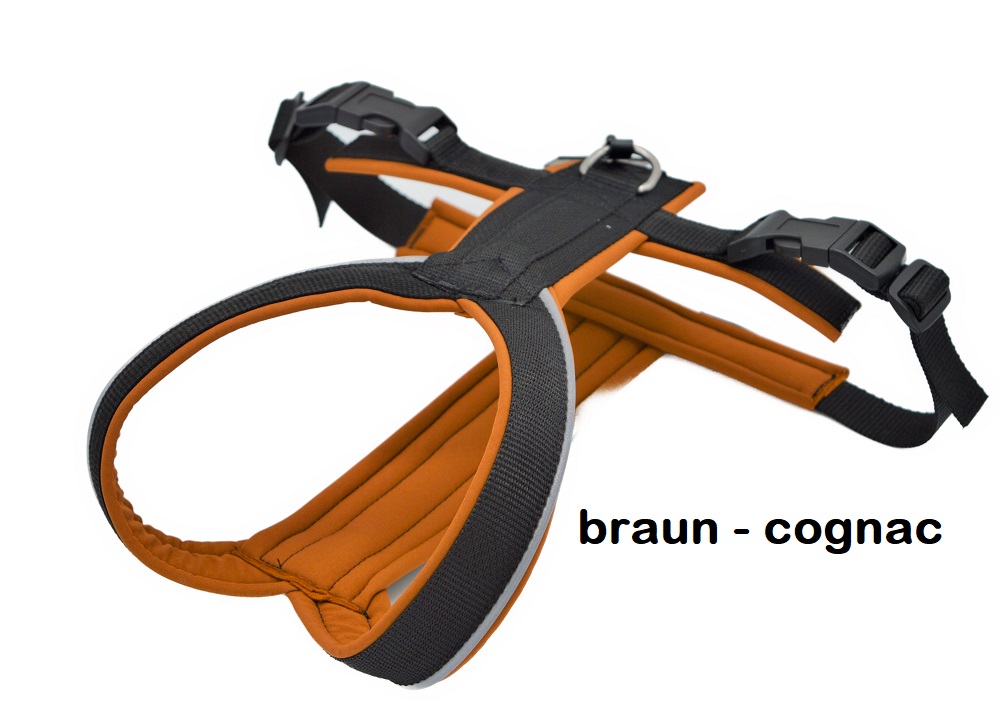 Outdoor-Geschirr-braun-cognac