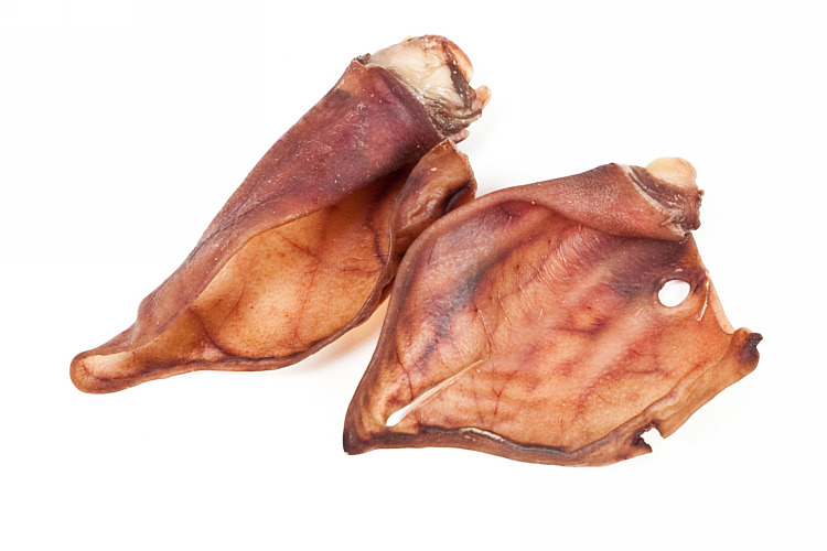 10 Stück getrocknete Schweineohren