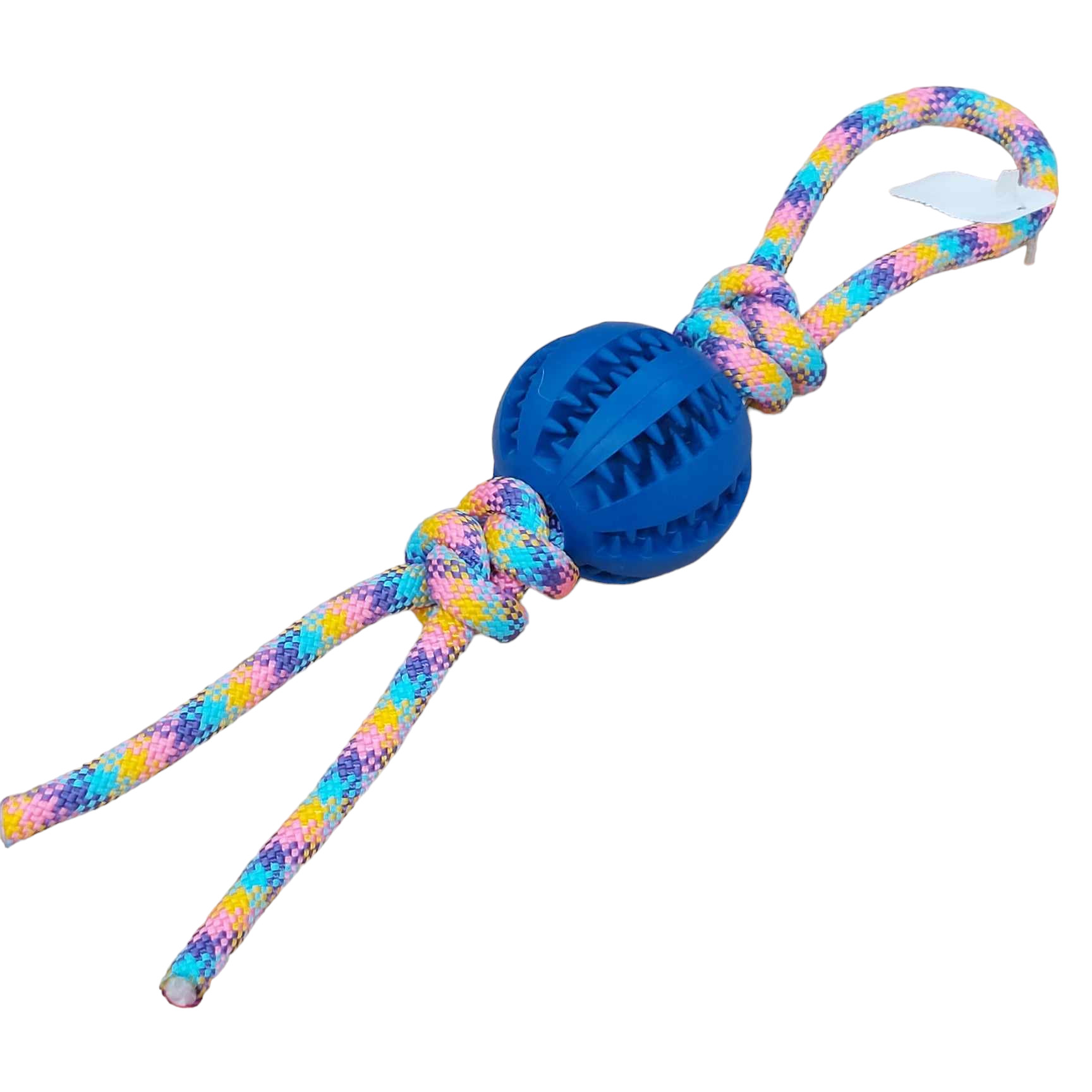 doppelter Knotentau mit Zahnpflegeball 7cm