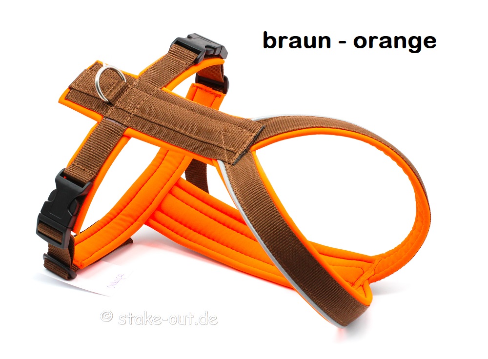Outdoor-Geschirr-braun-orange