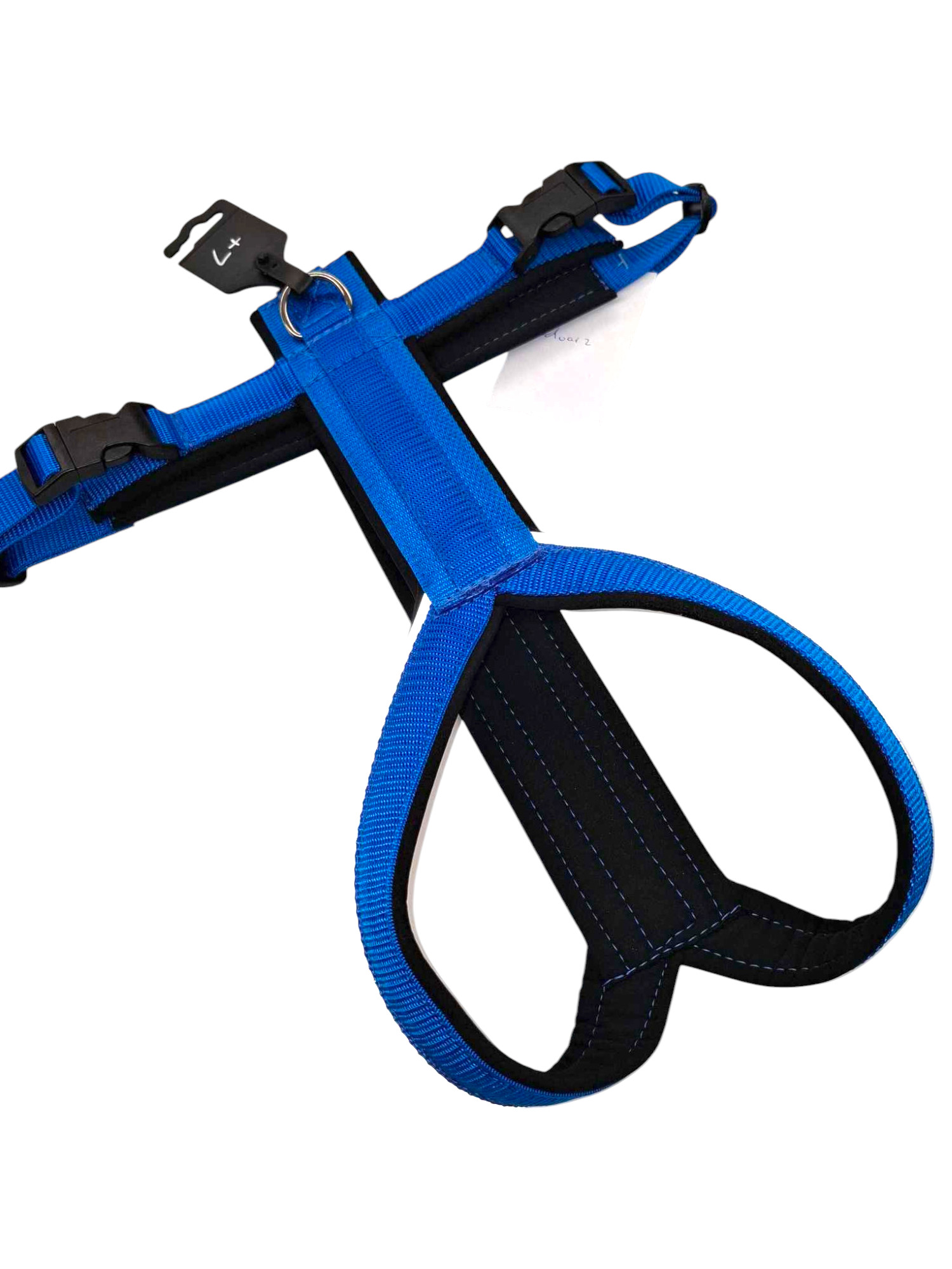 Gr-L-blau-Photoroom (G3) Geschirr Gr. L blau - schwarz  (30kg Hund)