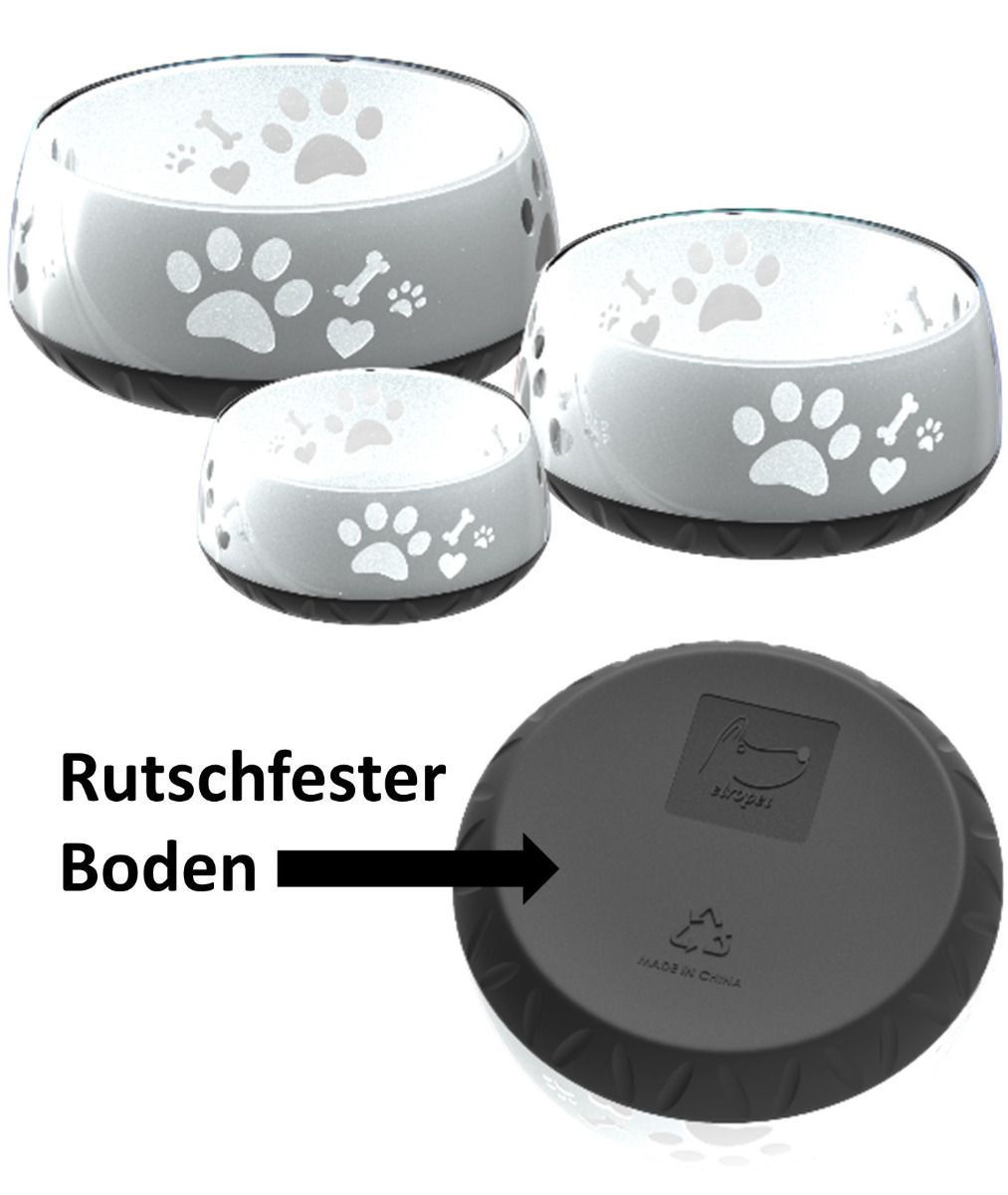 silber-1 Elropet Kunststoff Napf silbergrau
