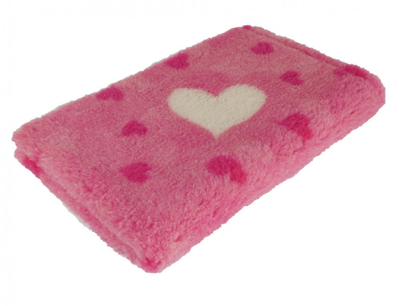 Vetbed Große Herzen rosa