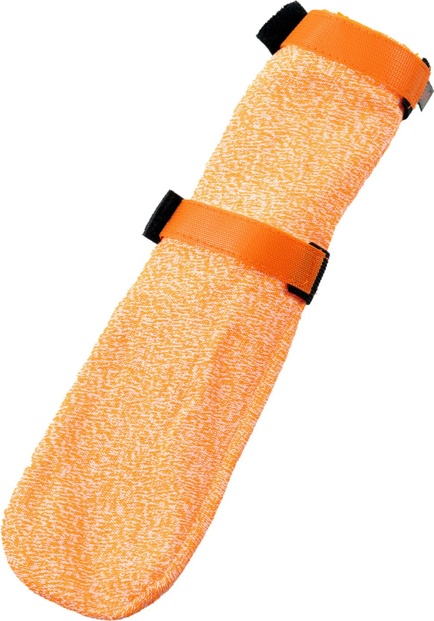 Nonstop Protector Light Socks High in Orange, lange Pfotenschutzhülle mit robustem Stoff und verstellbaren Klettverschlüssen.
