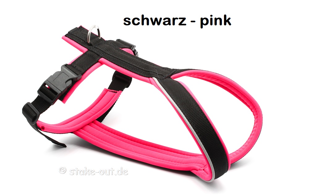 Outdoor-Geschirr-schwarz-pink